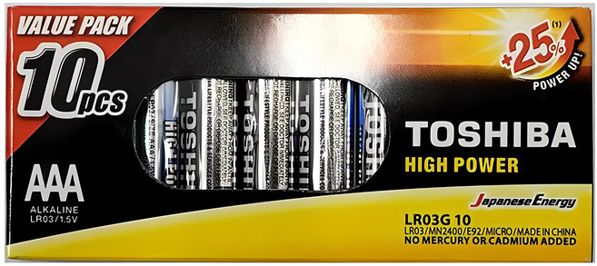 도시바 알카라인 AAA건전지, 10개입, 1개
