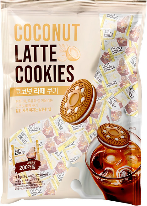 코코넛 라떼 쿠키, 1kg, 1개