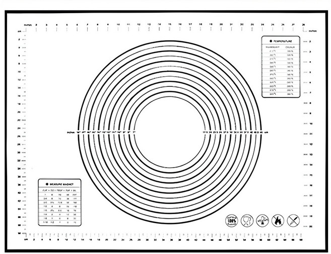 세븐프리 실리콘 베이킹 반죽매트 블랙, 1개