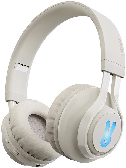 디알고 청력보호 블루투스 LED 키즈 헤드폰, 카키, DRGO-BH06CK