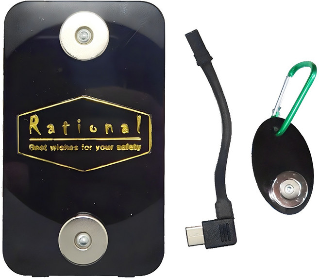 래셔널 오토바이용 핸드폰 자석 거치 C타입 충전패드 + 조끼고리