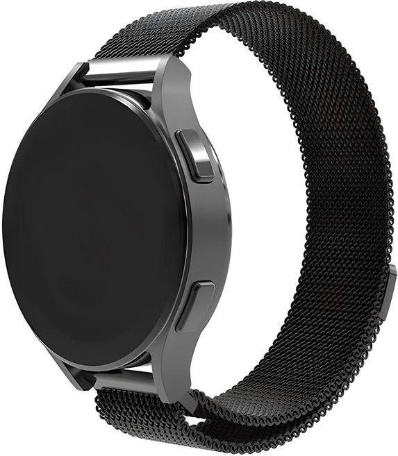 rorentech Lorentic 三星 Galaxy Watch 相容磁吸金屬錶帶, 黑色, 1個