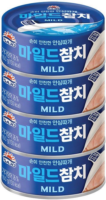 사조참치 마일드, 100g, 4개