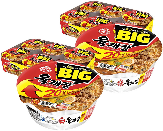 오뚜기 육개장 컵 104g, 12개