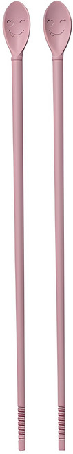 키친팩토리 파스텔 실리콘 요리 젓가락, 다크핑크, 1개