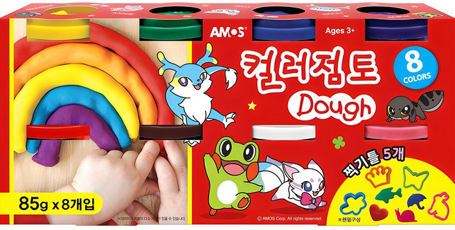 아모스 칼라점토, 혼합색상, 85g, 8개