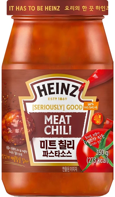 하인즈 미트 칠리 파스타 소스, 350g, 1개 - 쿠팡