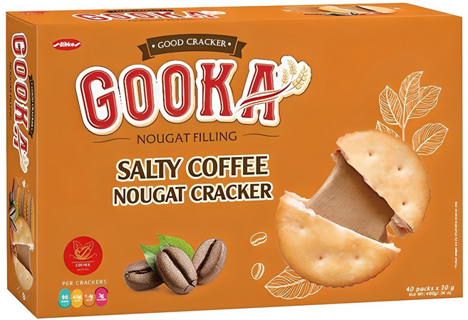 비비카 구카 솔티 커피 누가 크래커, 400g, 1개