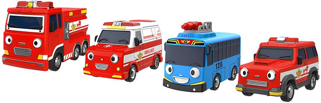 타요 스페셜 꼬마버스 친구들 미니카 세트 9, 제시 + 소방타요+ 노아 + 탱커, 1개