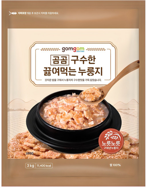 곰곰 구수한 끓여먹는 누룽지, 3kg, 1개