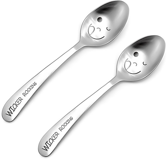 윙커 스텐 어린이 스푼, 혼합색상, 단품, 2개