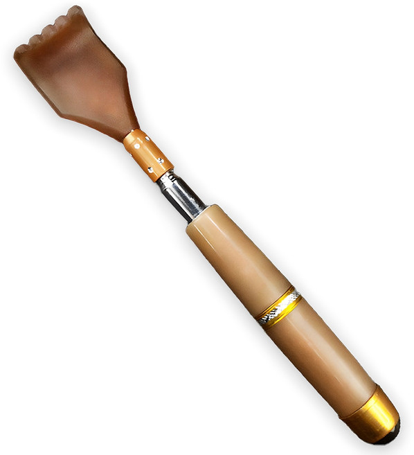 바코젤 고급 효자손, 황토색, 1개