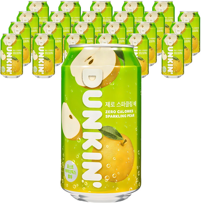 던킨도너츠 제로 스파클링 배, 350ml, 24개