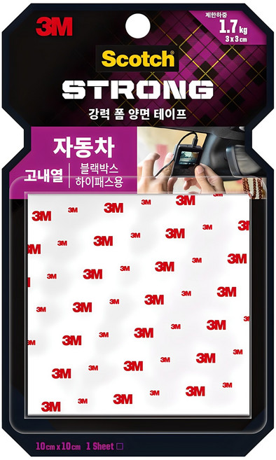 스카치 강력 고내열 폼 양면 테이프 10 x 10 cm, 1개