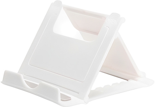 각도조절 휴대용 접이식 거치대, 화이트, 1개