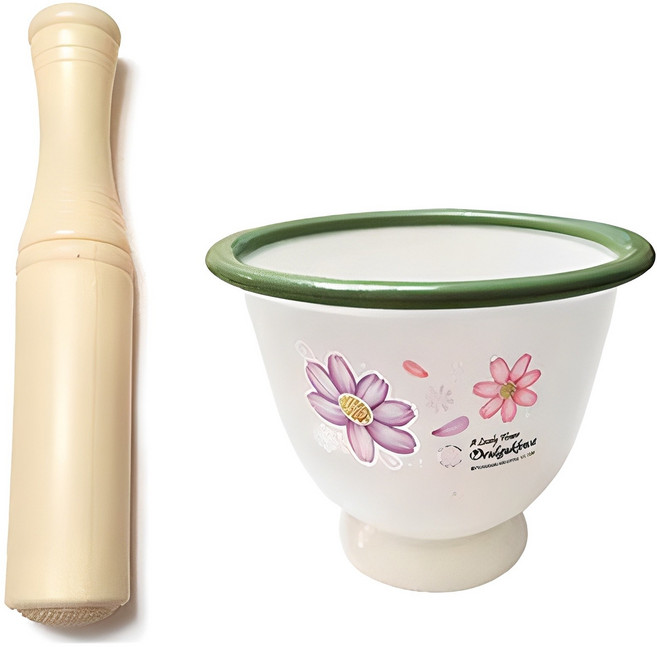 들국화 절구방망이 + 절구통, 1세트