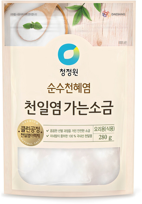 청정원 천일염 가는소금, 280g, 1개