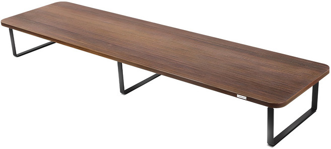 ABKO 現代塑合板雙螢幕架 AMS10D, 1個, 柚木色