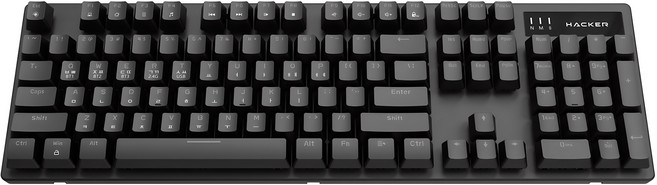 앱코 교체축 유무선 블루투스 기계식 게이밍 키보드, 블랙, 적축, 적축