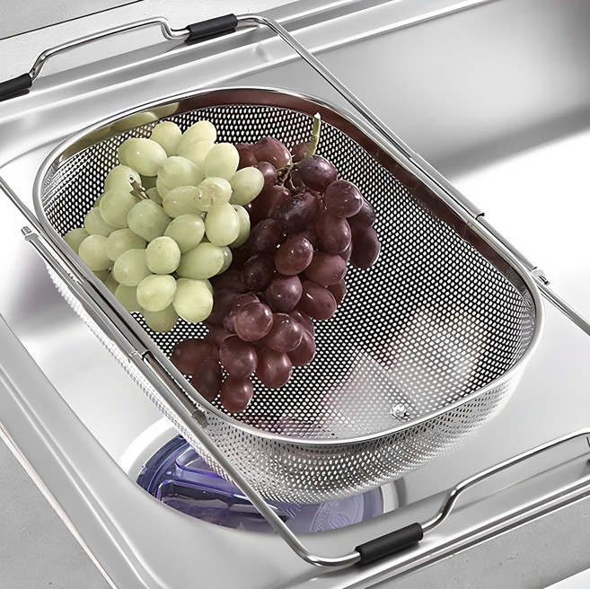 4BNK 스텐 304 다용도 싱크 바스켓, 실버, 1개