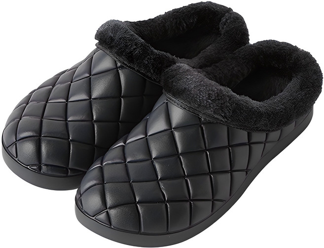 에이블팩토리 체크 쿠션 샌들 털슬리퍼