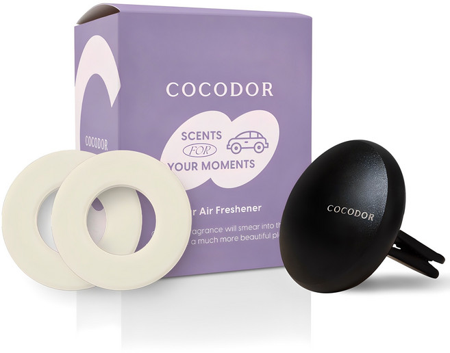 코코도르 메탈블랙 클립 차량용 디퓨저 통풍구형 본품 + 리필 2p, 화이트머스크, 1세트