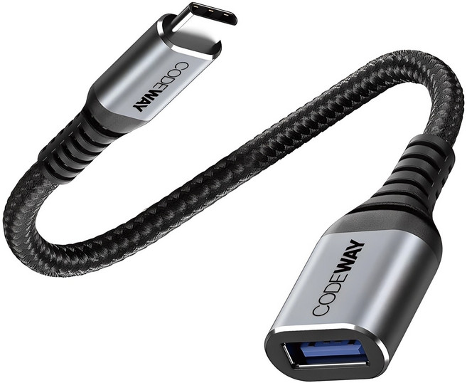 코드웨이 USB C타입-A타입 3.0 OTG 젠더, 12cm, 혼합색상, 1개