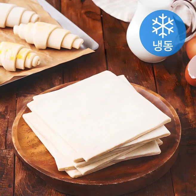 맨치트 사각페스츄리시트 생지 중 (냉동), 80g, 6개입, 1개 - 쿠팡