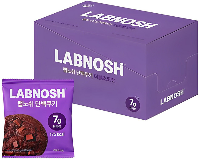 랩노쉬 단백쿠키 더블초코맛, 40g, 10개