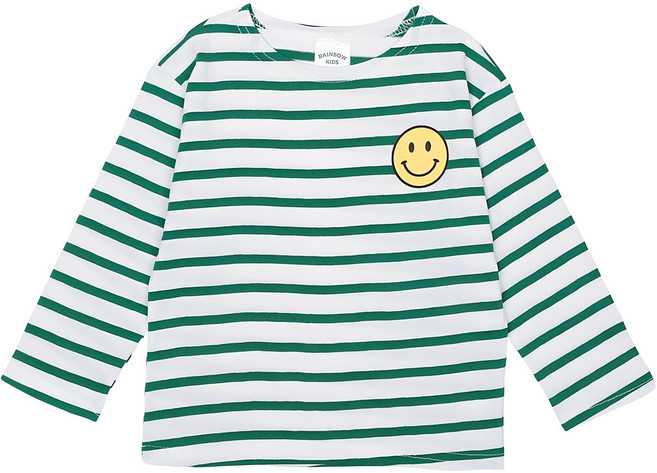 레인보우키즈 아동용 단가라 스마일 긴팔티