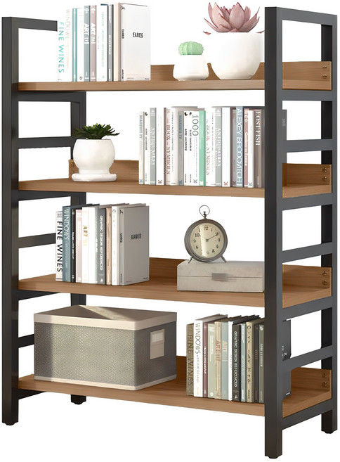 가구느낌 리버 책장, 월넛블랙, 4단