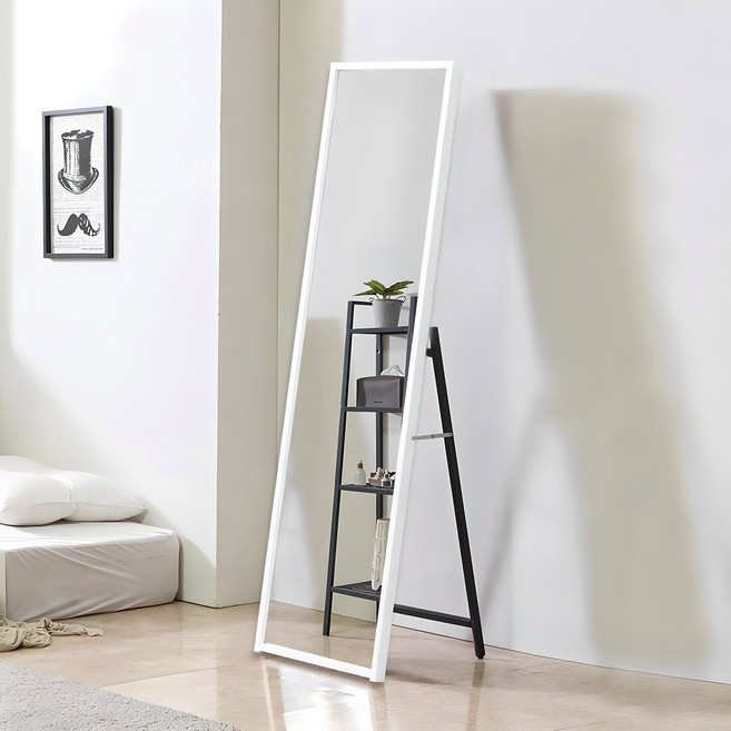 데코퍼니쳐 거치경 전신거울, 화이트