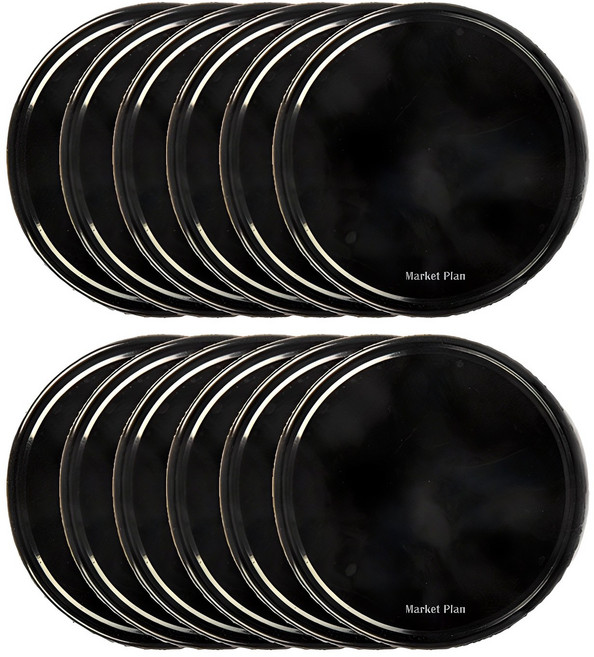 마켓플랜 코인 논슬립패드, 12개, 블랙