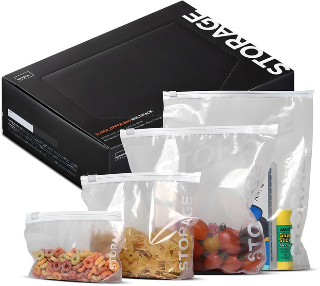 마더케이라이프 슬라이딩 지퍼백 4종 멀티팩 65매, 혼합, 1세트