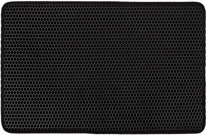 탐사 고양이 사막화 방지 벌집 모양 국내생산 모래매트, 블랙