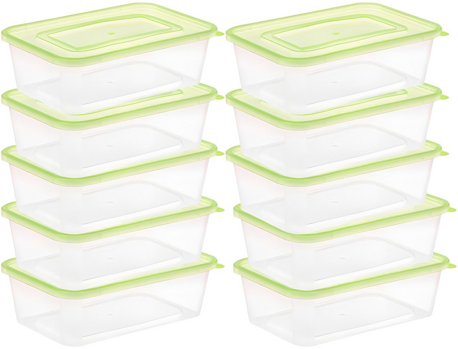 쿡앤락 사각 밀폐용기, 10개, 700ml