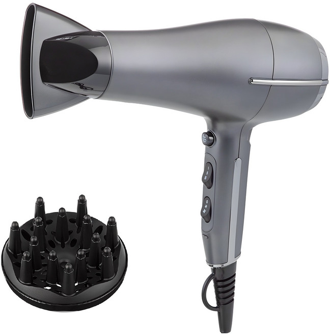 홈플래닛 헤어 드라이어 2200W + 볼륨 디퓨저 RCY-100, 쿨 그레이