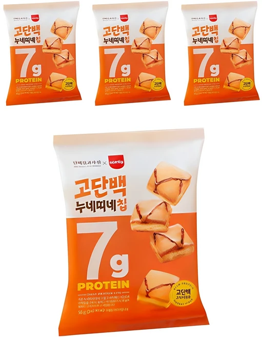 단백질과자점 고단백 누네띠네칩, 55g, 4개 - 쿠팡