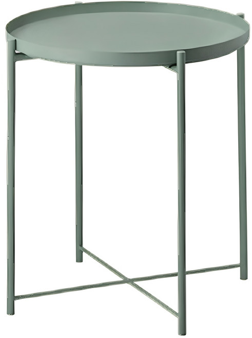 생활살림 모던 심플 철제 테이블, 카키