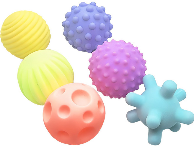 티티펫 우주 삑삑이 강아지 장난감 공 6종 세트, 혼합색상, 1세트