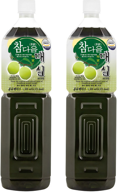 참다음 매실, 1.5L, 2개