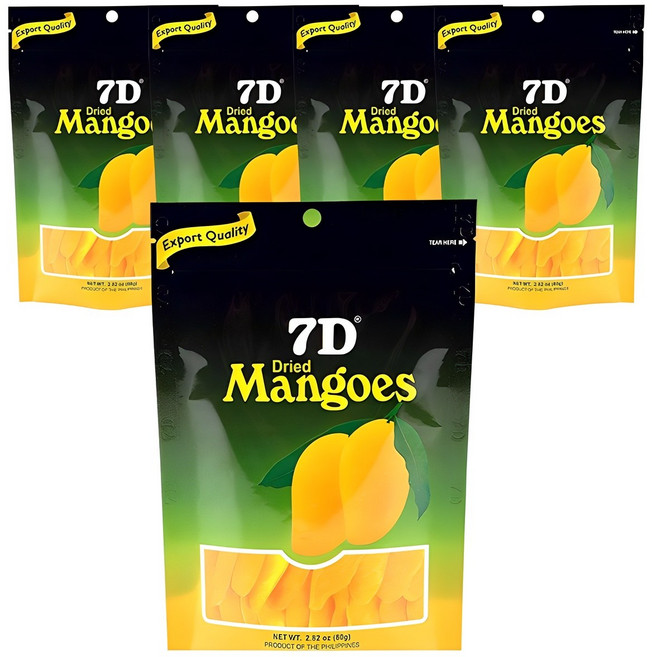 7D 건조망고, 80g, 5개입