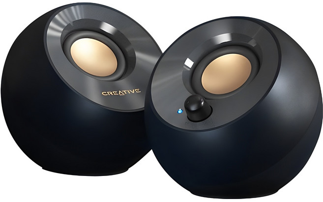 크리에이티브 PEBBLE V2 스피커, MF1695, 블랙