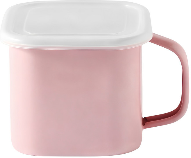 모다키친 인덕션 사각 핸들 법랑냄비 1.45L, 14cm, 핑크, 1개