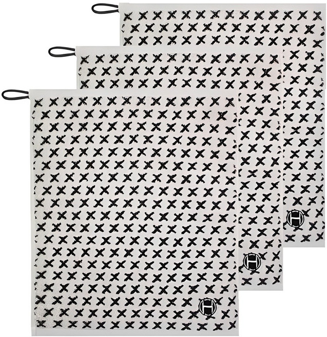 호텔컬렉션 엑스 34 고리 핸드타월, 그레이, 3개