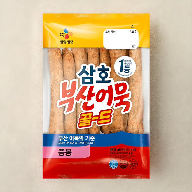 CJ제일제당 삼호어묵 부산어묵 골드 중봉, 360g, 1팩