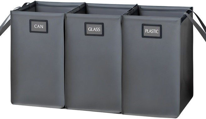 아임 분리수거함 3매 세트, 그레이
