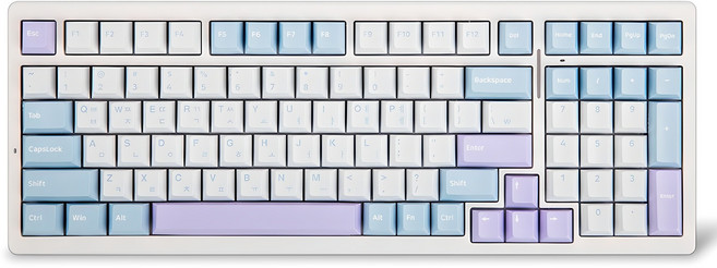 씽크웨이 VGN 99배열 오로라 아이스크림 유무선 기계식 키보드, 프로즌화이트, TV99