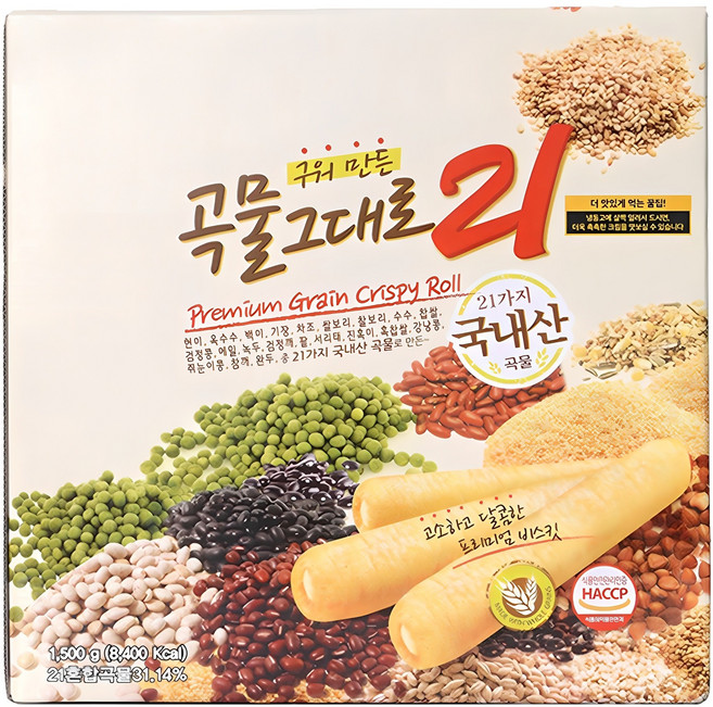 곡물그대로21 크리스피롤, 1.5kg, 1개