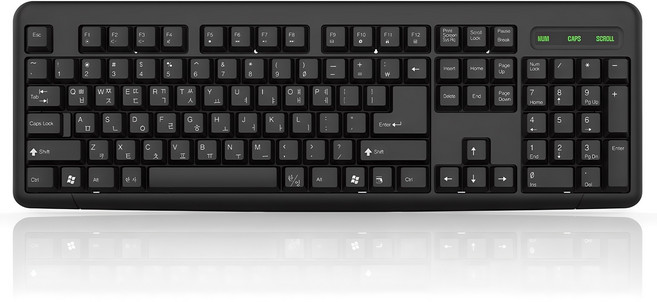 큐센 멤브레인 무선 일반형 키보드, 블랙, K1000